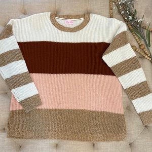 Pink Lily Multicolor Block Sweater